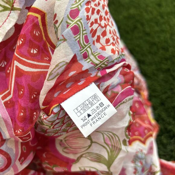 Manuel Canovas Womens Long Sleeve V Neck Floral Shift Dress 100% Silk 8 10 - Picture 16 of 16